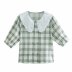 Winter Lapel Checked Top  NSAM20626