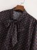 Bowknot Lantern Sleeve Chiffon Shirt NSAM20745