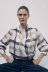 winter print plaid blouse NSAM20901