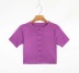 small round neck short knit T-shirt   NSAC20950