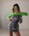 zebra print suspender dress NSAC20955