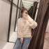 winter high neck lace crocheted knit sweater  NSAM14925