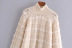 winter high neck lace crocheted knit sweater  NSAM14925