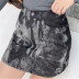 tie-dye printed high-waist denim skirt  NSAC14948
