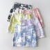 Gradient color suede tie-dye a-line skirt  NSAC14955