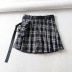 pleated high waist side pockets short skirt NSAC14977