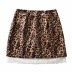 stitching velvet retro leopard print skirt   NSAC14979