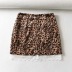 stitching velvet retro leopard print skirt   NSAC14979