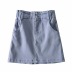 pure color high waist elastic denim short skirt  NSAC14983