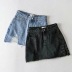 high waist denim half-length skirt pants  NSAC14984