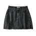 high waist denim half-length skirt pants  NSAC14984