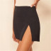retro high waist side slit short skirt   NSAC14987