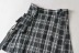 multi-pocket plaid high waist pleated skirt NSAC14990
