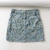 retro printed pocket high-waist corduroy skirt   NSAC14994