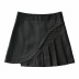 pleated irregular stitching high waist a-line skirt NSAC15011
