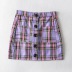 fashion pocket stitching high waist breasted skirt  NSAC15017
