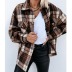 autumn and winter long-sleeved plaid jacket  NSYD15122