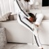 spring and autumn new round neck long-sleeved ribbon stitching fashion casual suit  NSYD15127