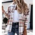 autumn and winter long-sleeved printed plaid shirt  NSYD15132