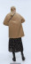 casual simple mid-length fleece coat   NSLD15337