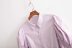 fashion buttoned lapel foam sleeve stretch shirt  NSAM21084