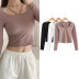 slim long-sleeved knit sweater  NSLD21141