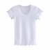 casual elastic slim short-sleeved T-shirt  NSLD21148