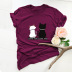 pure cotton animal print short-sleeved T-shirt  NSSN21189