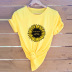 sunflower print short sleeve T-shirt  NSSN21192