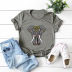  elephant rainbow print short-sleeved t-shirt  NSSN21216