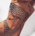 Split Bikini Leopard Print Hollow Swimsuit NSDA21243
