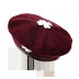 Pure color flower beret hat  NSTQ21414