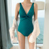 solid color one-piece swimsuit  NSHL21437