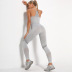 high waist tight-fitting hollow sports yoga pants suit NSLX21576