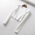 solid color tight long-sleeved T-shirt  NSAC21645