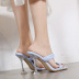 new transparent high-heeled woven sandals  NSSO21687
