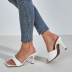 new high-heeled square toe simple sandals  NSSO21692