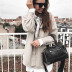 fashion loose lapel woolen coat NSAC21753