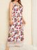vestido de tirantes con estampado de costura de encaje de talla grande NSCX21903