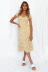 side slit printing dress NSYD21935