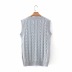 twist knitted vest high waist loose shorts set NSAC21952