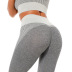 knitted high waist hip-lifting striped fitness pants  NSNS22026