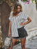 striped short-sleeved blouse NSDY22030