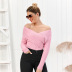 V-neck slim fit knitted sweater NSYO22087