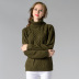 solid color long-sleeved turtleneck sweater NSYH22093