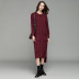twisted flower lengthened pullover knitted dress NSYH22099