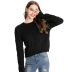 solid color round neck pullover sweater NSYH22106
