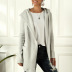 Casual Loose Mid-length Hooded Knit Cardigan NSYH22109