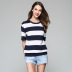 fashion striped short sleeve bottoming shirt  NSYH22114