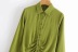 spring new fashion pleated lapel long sleeve shirt dress NSAC22157